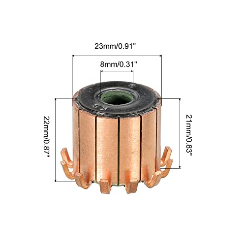 PATIKIL Electric Motor Commutator 12 Gear Teeth 8mm ID 23mm OD Copper for Motor Spare Part - Image 2