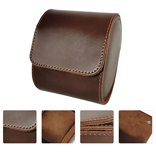 Support de montre en cuir marron, le cadeau idéal avec boîte de rangement