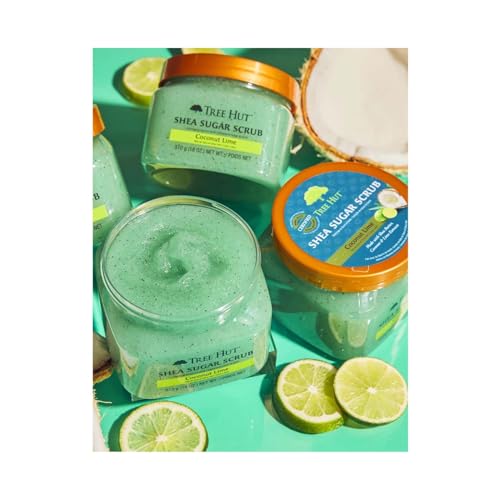 Image of Tree Hut Shea Sugar Scrub - Coconut Lime - 18 oz - Exfoliating Body Scrub for Smooth, Glowing Skin - Made with Real Sugar and Shea Butter (Pack of 2)