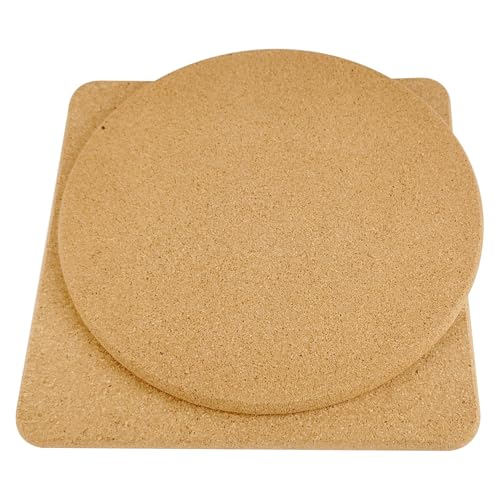 Paquete de 2 salvamanteles, posavasos de corcho, almohadillas calientes para cocina, 7.45 pulgadas de largo y 0.4 pulgadas de grosor, juego de posavasos de corcho grueso de alta densidad para mesa y