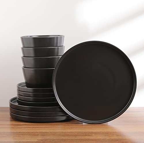 Stone-Lain-Celina-Stoneware-24-Piece-Round-Dinnerware-Set-Black