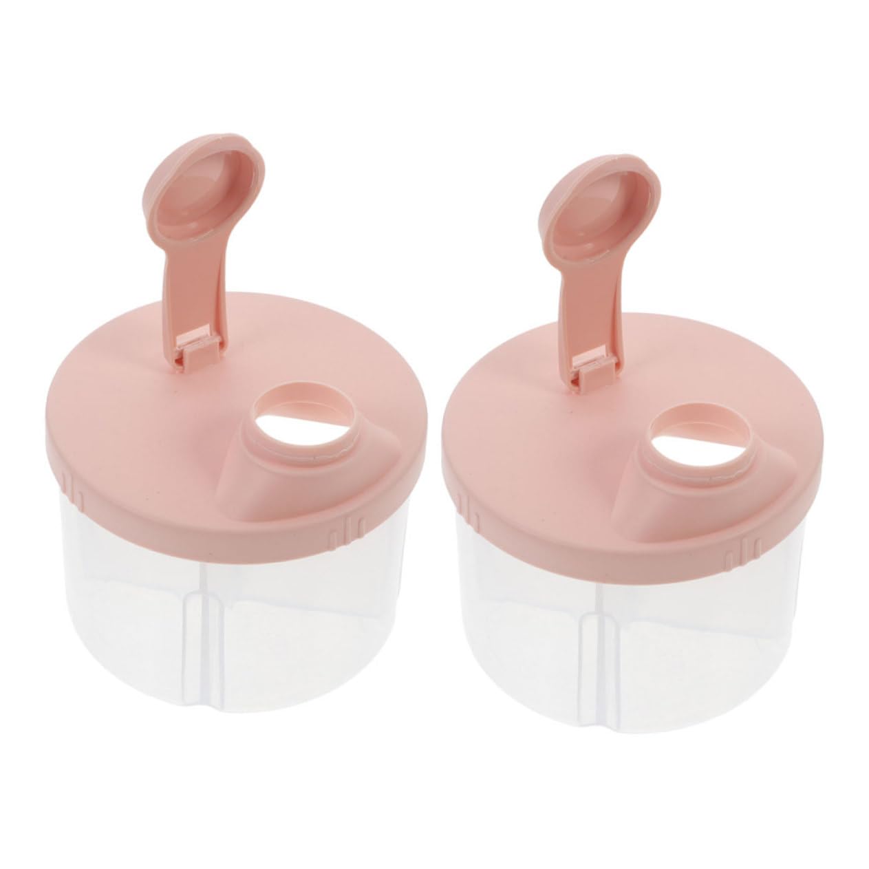 2pcs Portable Milk Powder Storage Container with Rotating Dispenser Lid Formula Dispenser Box for Travel Outdoor Feeding and Snack Storage