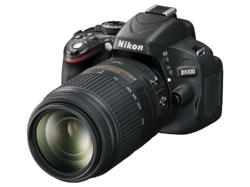 Nikon D5100 SLR-Digitalkamera (16 Megapixel, 7,5 cm (3 Zoll) schwenk und drehbarer Monitor, Live-View, Full-HD-Videofunktion) Kit inkl. AF-S DX 18-55 mm VR und 55-300 VR Objektiv