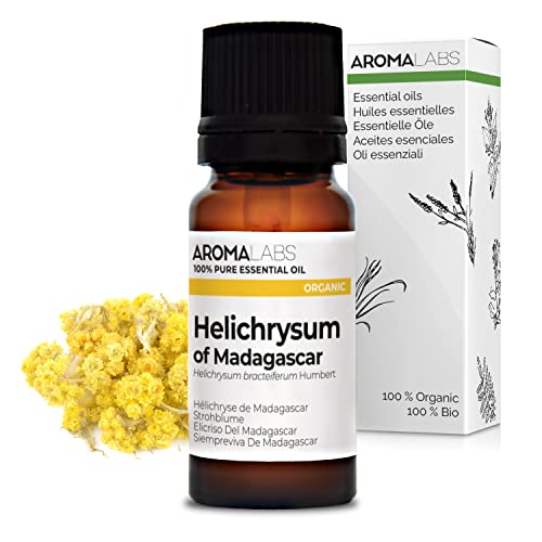 Hélichryse De Madagascar BIO (Helichrysum bracteiferum) - 10 mL - Huile Essentielle Chémotypée et Certifiée AB/Cosmos - Aroma Labs - Made in France