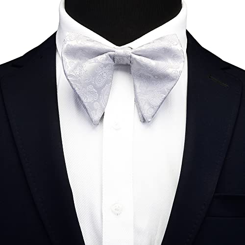 Set de corbata de moño y pañuelo para hombre de seda miniatura 2