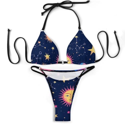 2 Piece Sexy Tie Bikini Sets Top Bottom Tummy Control Bathing Suit for Girl3