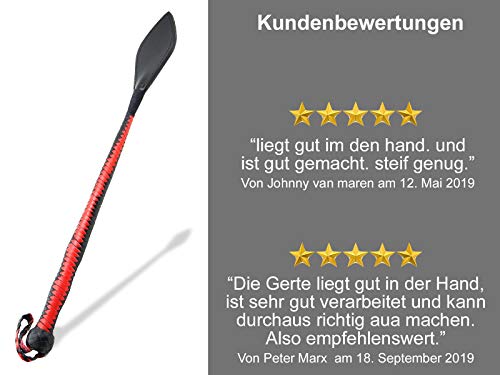 Peitsche Klatsche Lederpaddel Paddel Leder-Gerte 60 cm Leder Fiberglas Profi Kombi - Image 5