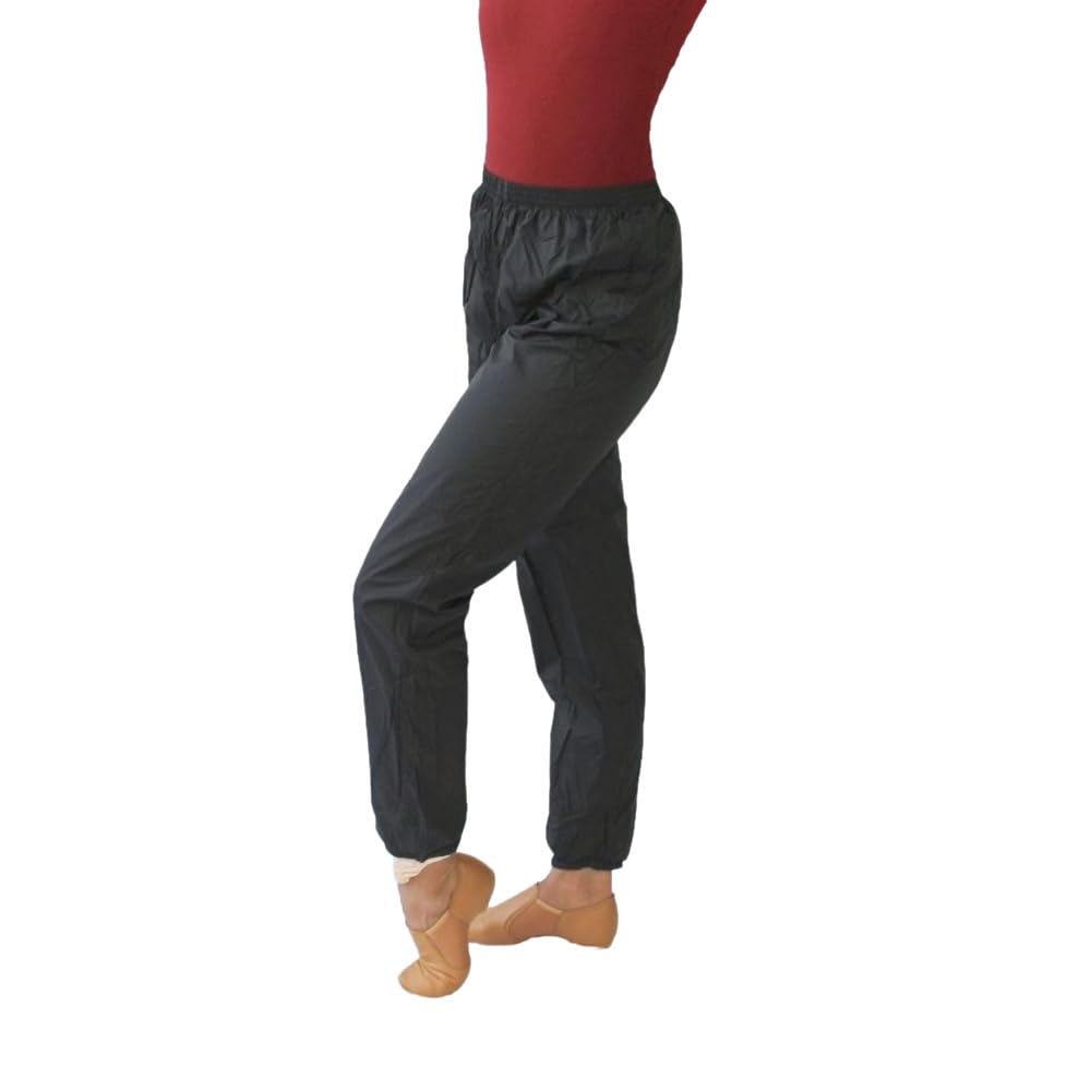 Pantalones Largos Efecto Sauna para Danza y Deporte, Unisex, Colores Negro y Rosa, Cintura y bajo elásticos