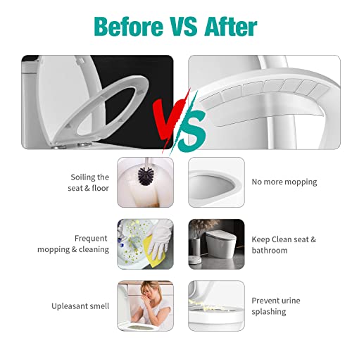 Zly MMHOUSE 4 Pack Pee Guards For Toilet Seats, Potty Training Pee Guard For Adults And Kids, Pee Splash Guard thumb #2