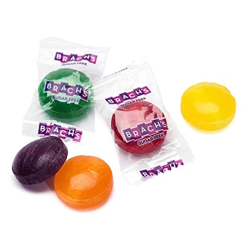 Brachs Sugar Free Hard Candy - 1 Lb - Mixed Fruit Buttons Sugar Free Candy - Sugar Free Hard Candy Individually Wrapped - Sugarless Candy - Queen Jax Magnet #TOP3