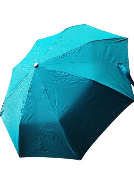 Foldable Compact Umbrella, Teal Blue, Portable Carry in Bag Design, Lightweight Travel Umbrella-image-8