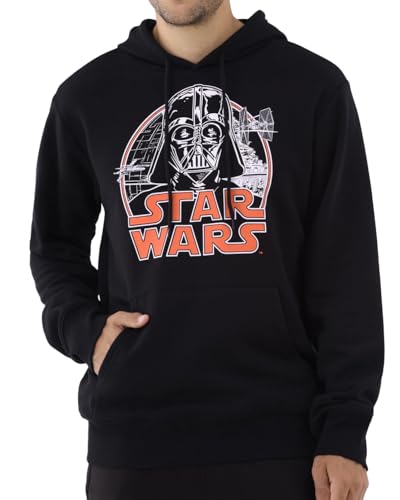 Star Wars Darth Vader Hoodie Men's Sketch Design Logo Pullover Adult Sweatshirt