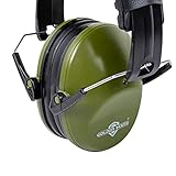 Noise Cancelling Safety Ear Muffs, Golden Scute Ear Protection Reduction Compact Foldable Portable Headphones for Blocking sound（Army Green）…