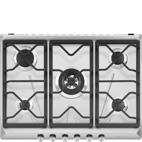 SMEG SRV576O, Placa de gas UNIVERSAL, Stainless steel