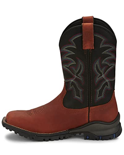 Tony Lama Men's Roustabout Brick Western Work Boot Soft Toe - TW5014 12 D(M) US3