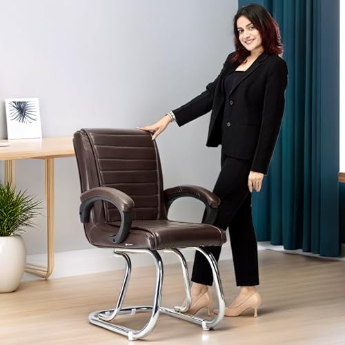 GOYALSON Stainless Steel Home Exclusive Visitor Study Reception Office Guest Seating Solution Chair with arm Rest and Heavy Frame with Cushioned... - Image 4