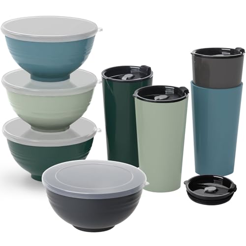 Greentainer Geschirrset aus PP | Leichtes & Unzerbrechliches 8 pcs...