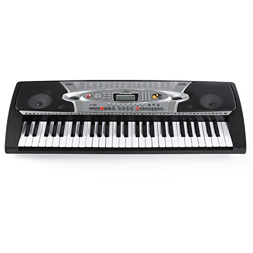 Joy LCD Screen 54-Key Portable Electronic Keyboard Starter Pack for Beginners with Stand Stool Power Supply and Headphone (K-02-KIT) - Thumbnail 2