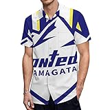 モンテディオ山形 メンズ Tシャツ ハワイ ファッション 男 Tシャツ ティーンエイジャー 半袖 カスタマイズ 通気速乾 日常着用 アロハシャツ 上着 L