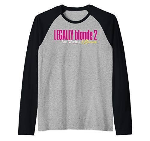 Legally Blonde 2 Red White & Blonde Logo Raglan Baseball Tee