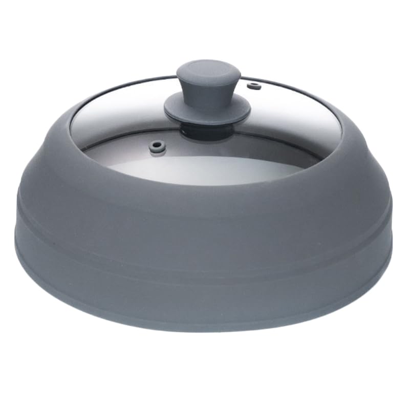 COLLBATH tapa del horno microondas tapadera microondas bisel cúpula salpicaduras comida cubiertas tazones alimento cubierta plato antipolvo Vidrio