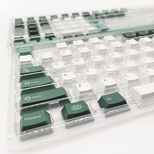 Image of Guffercty kred Custom Cherry Profile Keyboard keycap Set 144-Key Keycaps 60 Percent Sub-Dye for Mechanical Keyboards (Botanical)