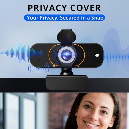 Webcam 4K USB caméra de streaming haute définition grand angle avec micro PC - 3