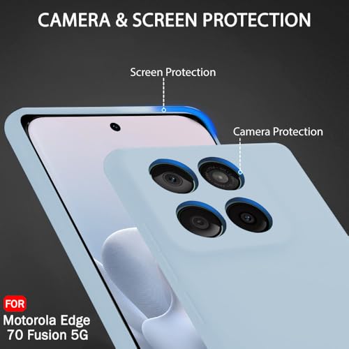 Image of TheGiftKart Genuine Liquid Silicone Back Cover Case for Motorola Moto Edge 70 Fusion 5G | Soft Micro-Fibre Lining Inside | Camera Protection Bump | Shockproof Back Cover Case (Silicone, Country Air)