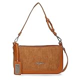 Pepe Jeans Aure Bandolera Mediana Marrón 26x14x6 cms Piel sintética