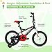 WEIZE Kids Bike,16 Inch Children Bicycle for Boys Girls Ages 4-6 Years Old, Rider Height 38-48 Inch, Coaster Brake, Black