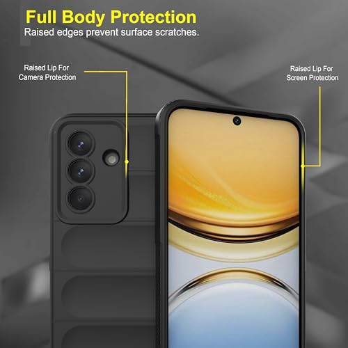 Image of Zapcase Back Case Cover for Samsung Galaxy A37 5G | Compatible for Samsung Galaxy A37 5G Back Cover | Liquid Silicon Magic Case with Camera Protection | Black
