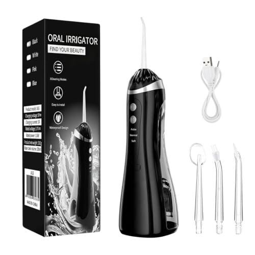 Whnbuij Limpiador InterEléctrico | Irrigador de Encías Recargable | Máquina De Limpieza Con | Para Hogar, Cuarto de Ducha, Baño, Encimera, Apartamento, Dormitorio, Hotel y Viaje