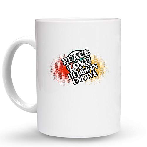Makoroni - PEACE LOVE BELGIAN ENDIVE - 15 Oz. Ceramic COFFEE MUG Coffee Drink Cup, DesK69
