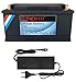 LifePo4 Batterie 12V 100Ah Deep Cycles 1280WH mit BMS für Trolling Motor Solar Wohnmobil Haushaltsgeräte Marine Golfwagen Netzteil Notbeleuchtung inkl. Ladegerät