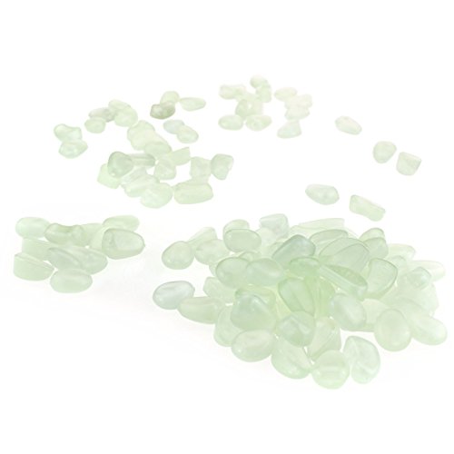 ENET 100 x Luminous Resin Pebbles Stones Garden Outdoor Fish Tank Decoration 250g