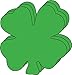 SHAPES ETC. Four Leaf Clover Large Single Color Creative Cut-Outs, 5.5" x 5.5", 31 Clovers to a Package