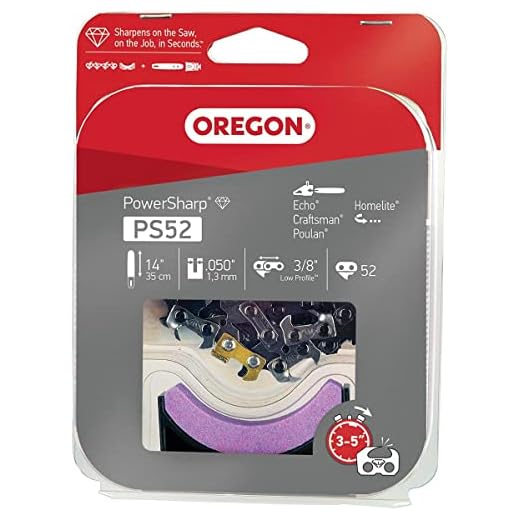 Oregon PS52 PowerSharp 14-Inch Chainsaw Chain For Craftsman, Echo, Homelite, Poulan,Small