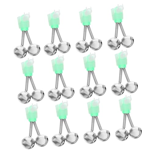 Gogogmee 30Pcs Fishing Rod Bells Dual Alert Spiral Bite Indicator Clip Portable Twin Bell Alarm for Night Fishing Fishing Equipment Accessories for Casting and Sea Rods