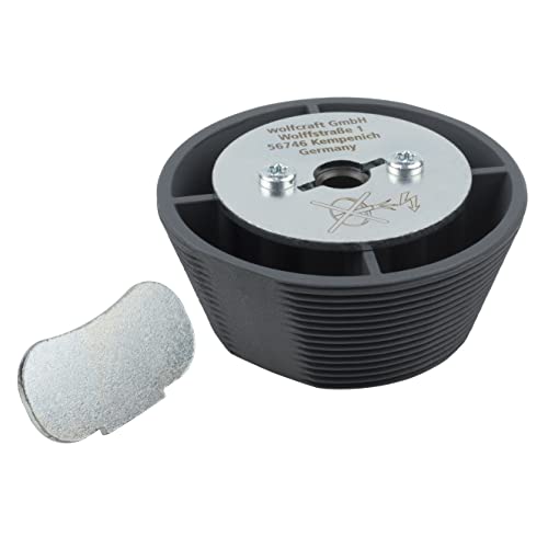 wolfcraft I Aufbohrhilfe für Lochsägen, Ø 54–70 mm I 5952000 I Vorhandene Lochbohrungen erweitern I Einbauhilfe für Halogenstrahler I Spotausschnitte vergrößern - Zentrierhilfe Lochsäge