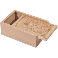 GLOBLELAND Caja de almacenamiento de madera de haya para
