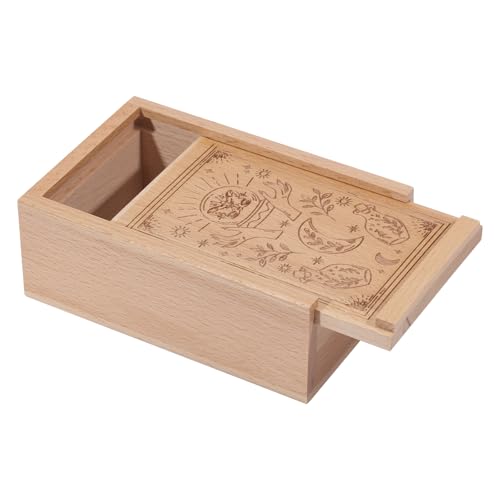 GLOBLELAND Caja de almacenamiento de madera de haya para