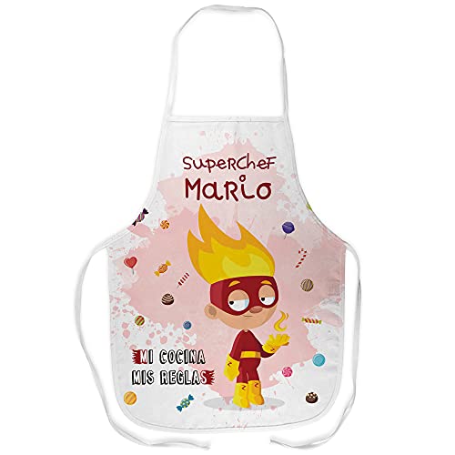 LolaPix Delantal Infantil. Delantal Infantil Cocina. Delantales Personalizados. Delantales Infantiles para niño y niña. Regalos Personalizados. Reglas