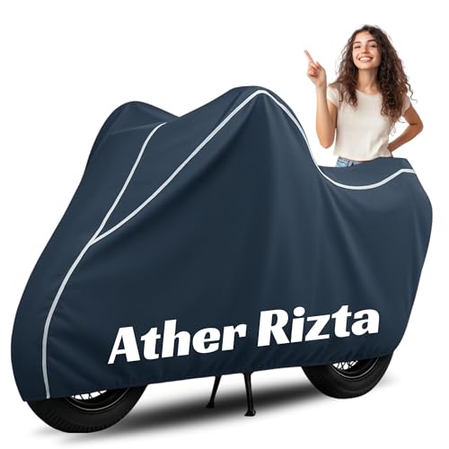 KAYME Smart New Blue 100% Waterproof Heavy-Duty Bike Body Cover for Ather Rizta & All Two-Wheeler Models | UV Protection, All-Weather Durable, 6-Month Warranty