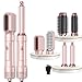 Pro Air Styler 6 in 1 Hair Styler Set,Magic Styler New Upgrade 60000rpm Hair Dryer Brush, L&R Hair Wrap Hair Curler,Curl, Straighten, Wavy, Smooth, Multi-Styler Gifts Set, 3 Temps Setting, Pink