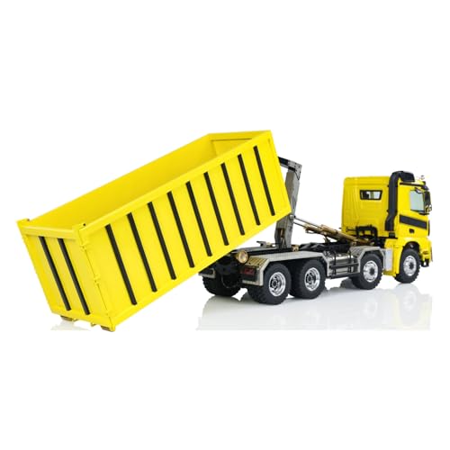 wheelfun LESU 1/14 Hydraulic RC Dump Truck Metal Roll On/Off Tipper Waste Bin Car RTR 2-Speed Transmission Light Sound System Hobby Grade Model for Adult - Image 4