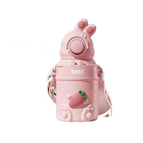 水筒 子供 ストロー付き ローボトル マグボトル 保冷保温 魔法瓶 保温杯 500ml 大容量 ストラップ付き ストローマグ 水筒 小学生 女の子 男の子 可愛い 漏れない