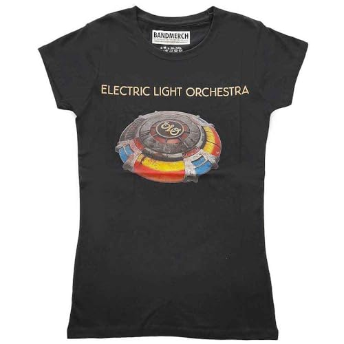ELO T Shirt Mr Blue Sky Band Logo Official Womens Skinny Fit Black L
