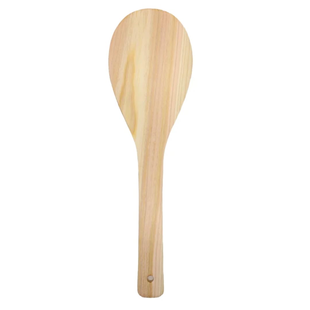 Cuillère à riz et spatule japonaise en bois de Hinoki véritable de 30 cm