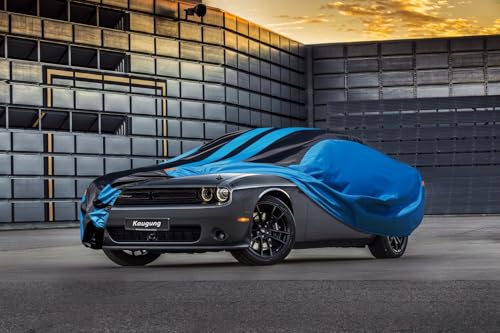 Image of Kaugung Car Cover Waterproof Custom Fit Dodge Challenger Demon Hellcat (2008-2025), Full Exterior Cover for Automobiles Lightweight Resistant Outdoor Sun UV Rain Dust Snow Wind Protection.