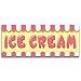 Icre Cream Vinyl Banner 5 Feet Wide by 2 Feet Tall